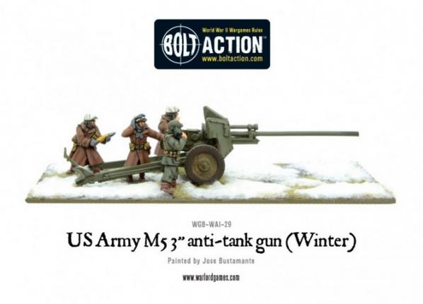 Bolt Action: USA: Army 3 M5 Anti-Tank Gun (Winter) 
