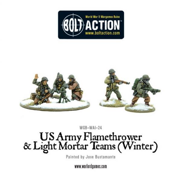 Bolt Action: USA: Army Flamethrower & Light Mortar Teams (Winter) 
