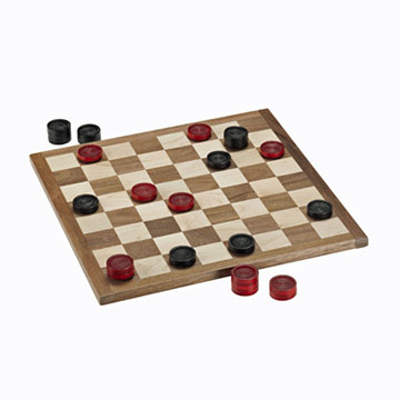 CHECKERS 11.5" RED & BLACK 
