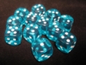 Chessex (23615): D6: 16mm: Translucent: Teal/White 