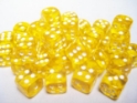Chessex (23802): D6: 12mm: Translucent: Yellow/White 