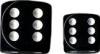 Chessex (25608): D6: 16mm: Opaque: Black/White 