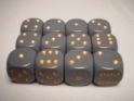 Chessex (25620): D6: 16mm: Opaque: Grey/Copper 