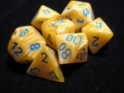 Chessex (27432): Polyhedral 7-Die Set: Vortex: Yellow/ Blue 