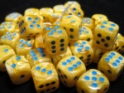 Chessex (27832): D6: 12mm: Vortex: Yellow/ Blue 