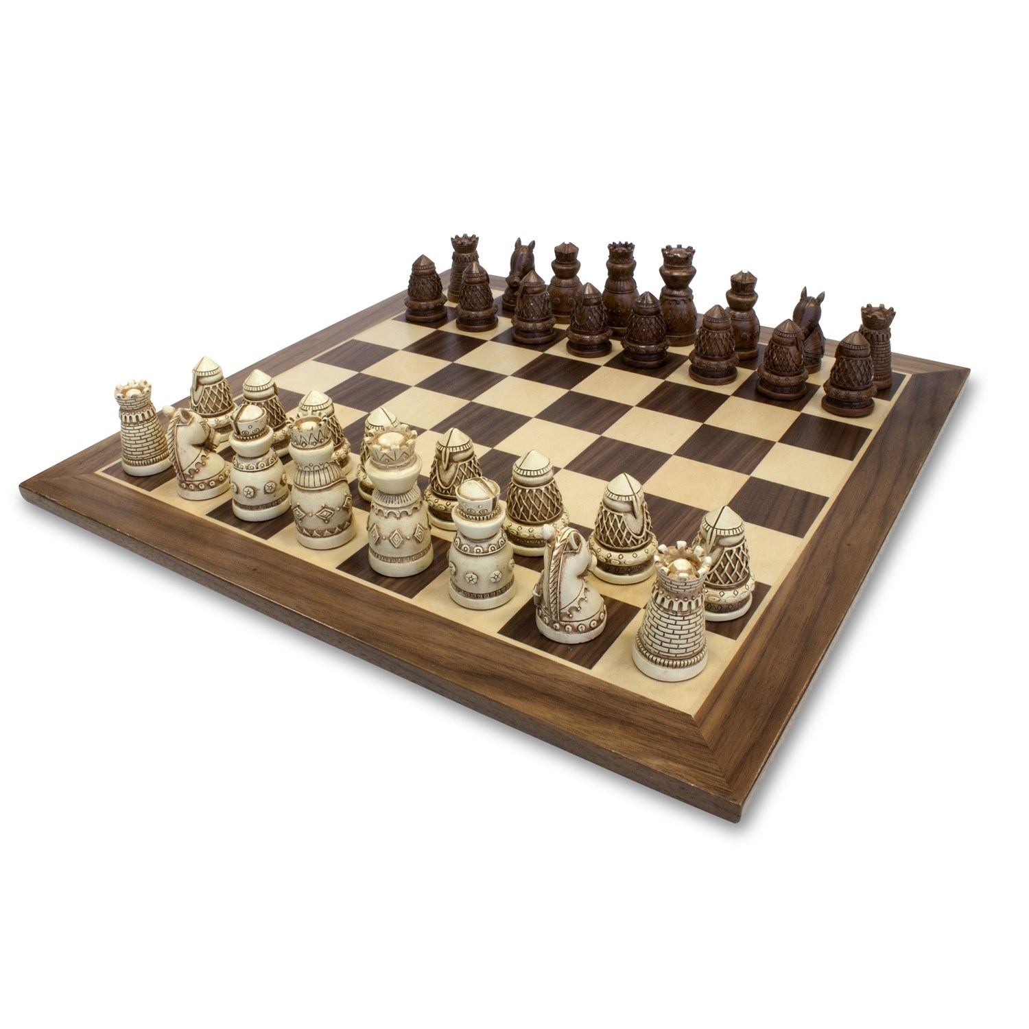 Chess: 15" Medieval Brown 