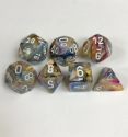 Chessex (20440 ): Mini Polyhedral 7-Die Set: Festive: Carousel/White 