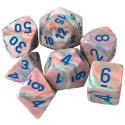 Chessex (20544): Mini Polyhedral 7-Die Set: Festive: Pop Art/Blue 