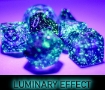 Chessex (22557): Mega-Hedral 7-Die Set: Nebula (Nocturnal / Turquoise) Luminary - CHX22557 [601982044039]