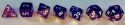 Chessex (23077): Polyhedral 7-Die Set: Translucent: Purple/White 