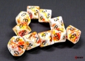 Chessex (24203): D10: Brush: Sunrise/Black 