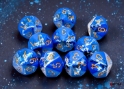 Chessex (24206): D10: Brush: Wavebreak/Gold 