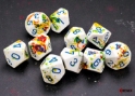 Chessex (24209): D10: Brush: Breezy/Blue 