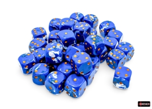 Chessex (24806): D6: 12mm: BRUSH: WAVEBREAK/GOLD