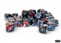 Chessex (24808): D6: 12mm: BRUSH: DARK SIDE/BLUE 