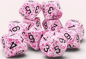 Chessex (25154): D10: Speckled: Pink