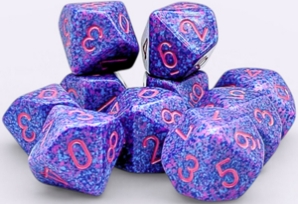 Chessex (25167): D10: Speckled: Purple Passion