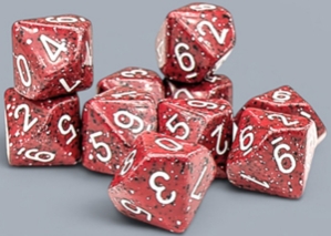 Chessex (25174): D10: Speckled: Lava Stone