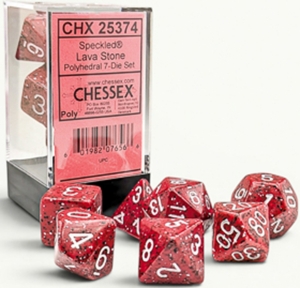 Chessex (25374): Polyhedral 7-Die Set: Speckled: Lava Stone