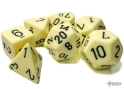 Chessex (25462): Polyhedral 7-Die Set: Opaque: Pastel Yellow/Black 