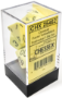 Chessex (25462): Polyhedral 7-Die Set: Opaque: Pastel Yellow/Black - CHX25462 [601982043124]