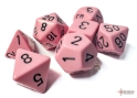 Chessex (25464): Polyhedral 7-Die Set: Opaque: Pastel Pink/Black 