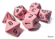 Chessex (25464): Polyhedral 7-Die Set: Opaque: Pastel Pink/Black - CHX25464 [601982043278]