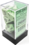 Chessex (25465): Polyhedral 7-Die Set: Opaque: Pastel Green/Black - CHX25465 [601982043421]