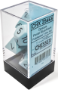 Chessex (25466): Polyhedral 7-Die Set: Opaque: Pastel Blue/Black - CHX25466 [601982043575]