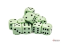Chessex (25665): D6: 16mm: Opaque: Pastel Green/Black 