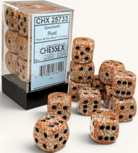 Chessex (25733): D6: 16mm: Speckled: Rust