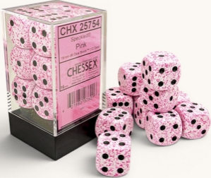 Chessex (25754): D6: 16mm: Speckled: Pink