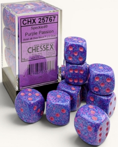 Chessex (25767): D6: 16mm: Speckled: Purple Passion