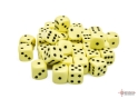 Chessex (25862): Opaque D6 12MM Pastel Yellow/Black (36) 