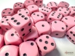 Chessex (25864): Opaque D6 12MM Pastel Pink/Black (36) - CHX25864 [601982043292]