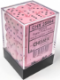 Chessex (25864): Opaque D6 12MM Pastel Pink/Black (36) - CHX25864 [601982043292]