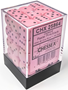 Chessex (25864): Opaque D6 12MM Pastel Pink/Black (36) - CHX25864 [601982043292]
