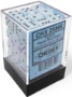 Chessex (25865): Opaque D6 12MM Pastel Blue/Black (36) - CHX25866 [601982043599]