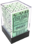 Chessex (25865): Opaque D6 12MM Pastel Green/Black (36) - CHX25865 [601982043445]