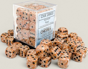Chessex (25933): D6: 12mm: Speckled Rust