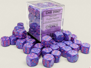 Chessex (25967): D6: 12mm: Speckled Purple Passion