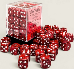 Chessex (25974): D6: 12mm: Speckled Lava Stone