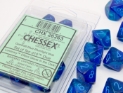 Chessex (26263): D10: Gemini: Blue-Blue/Light Blue Luminary 