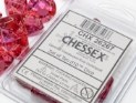 Chessex (26267): D10: Gemini: Translucent Red-Violet/Gold 