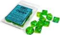 Chessex (26270): D10: Gemini: Plasma Green-Teal/Orange Luminary 