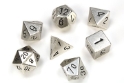 Chessex (27021): Polyhedral 7 Die Set: Metal: Silver 