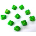 Chessex (27315): D10: Vortex Slime/Yellow 