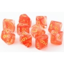 Chessex (27323): D10: Ghostly Glow Orange/Yellow 