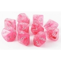 Chessex (27324): D10: Ghostly Glow Pink/Silver 
