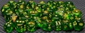 Chessex (27365): D10: Maple Green/Yellow 